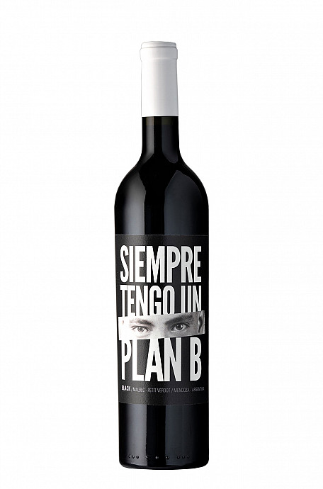 SIEMPRE TENGO UN PLAN B BLACK MALBEC-PETIT VERDOT - 750 ML - 2021 VINHO FINO
