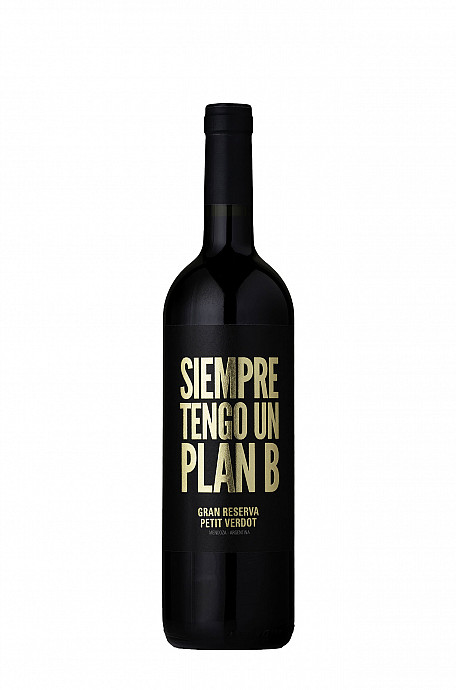 SIEMPRE TENGO UN PLAN B GRAN RESERVA PETIT VERDOT - 750ML - 2022 - VINHO FINO TINTO SECO